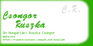 csongor ruszka business card